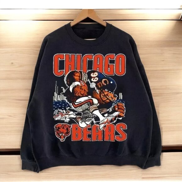 Chicago Bears Football Jack Davis Sweatshirt Retro Style Men Women - Picture 1 of 3